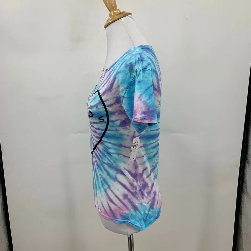 Friends TV Show Tie Dye T Shirt Girls Youth M Medium Retro Hippie Cotton Blend